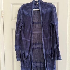 Free People Indigo Knit Cardigan